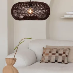 Good&Mojo Hanglamp Arizona bamboe ø50 burgundy S