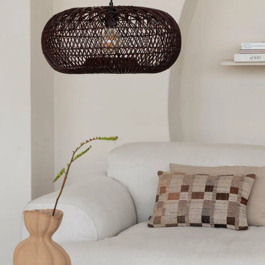 Good&Mojo Hanglamp Arizona bamboe ø50 burgundy S