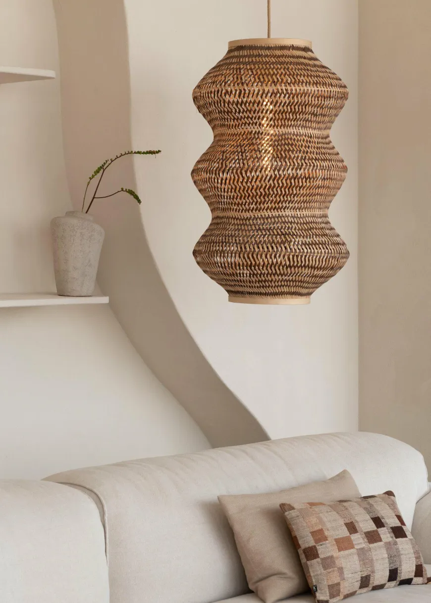 Good&Mojo Hanglamp Barbados bamboe ø40xh.67cm naturel /bruin XL