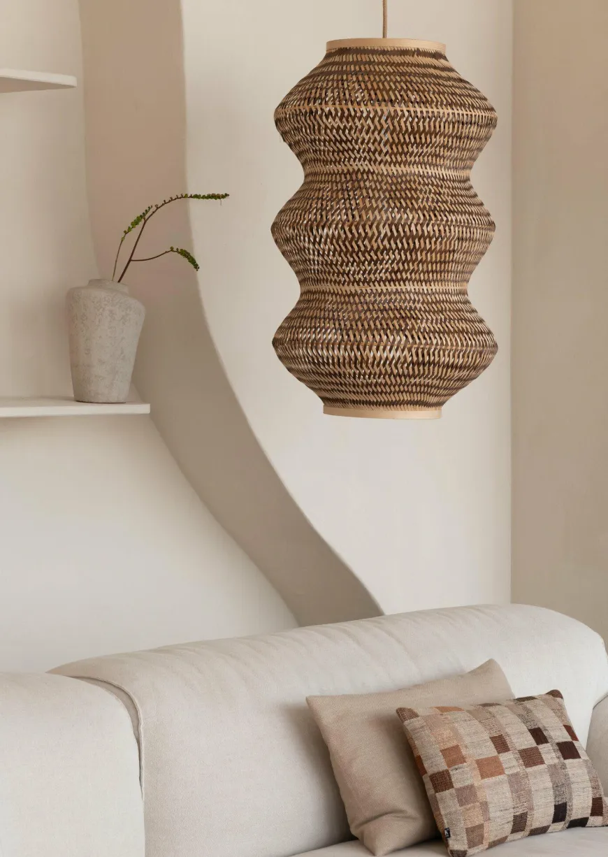 Good&Mojo Hanglamp Barbados bamboe ø40xh.67cm naturel /bruin XL