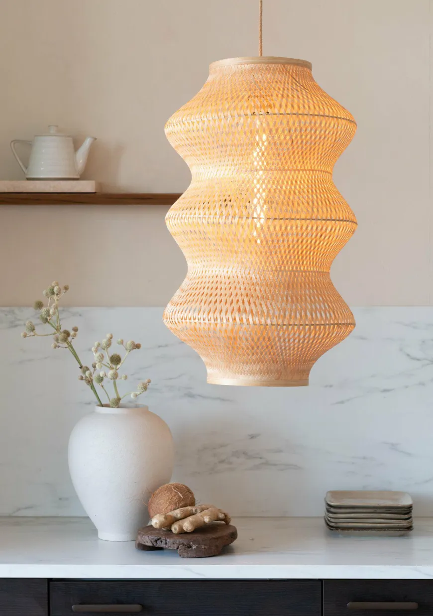 Good&Mojo Hanglamp Barbados bamboe ø40xh.67cm naturel XL