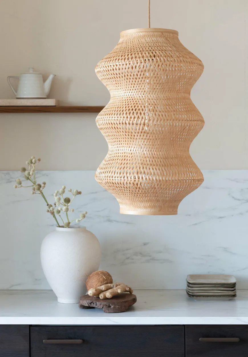 Good&Mojo Hanglamp Barbados bamboe ø40xh.67cm naturel XL