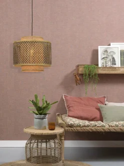Good&Mojo Hanglamp Bhutan bamboe Ø 40 cm zwart naturel S