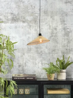 Good&Mojo Hanglamp Bromo bamboe asymm. Ø 40 cm naturel S