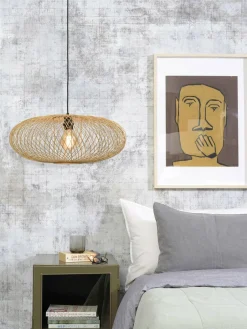 Good&Mojo Hanglamp Cango bamboe ellips dia.60x25cm naturel