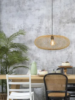 Good&Mojo Hanglamp Cango bamboe ellips dia.60x25cm naturel