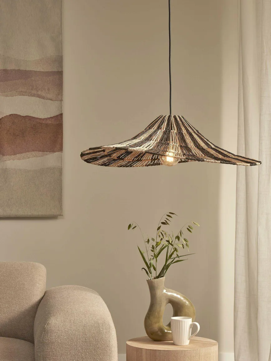 Good&Mojo Hanglamp Cuzco dia.65cm zwart/naturel