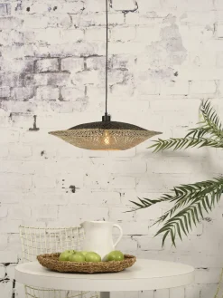 Good&Mojo Hanglamp Kalimantan bamboe plat Ø44 S