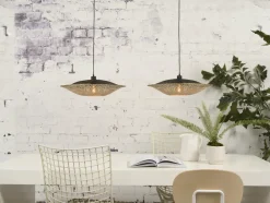 Good&Mojo Hanglamp Kalimantan bamboe plat Ø44 S