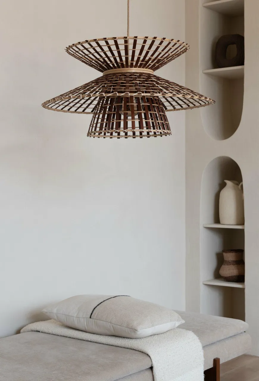 Good&Mojo Hanglamp Machu Picchu bamboe ø57xh.27cm naturel bruin