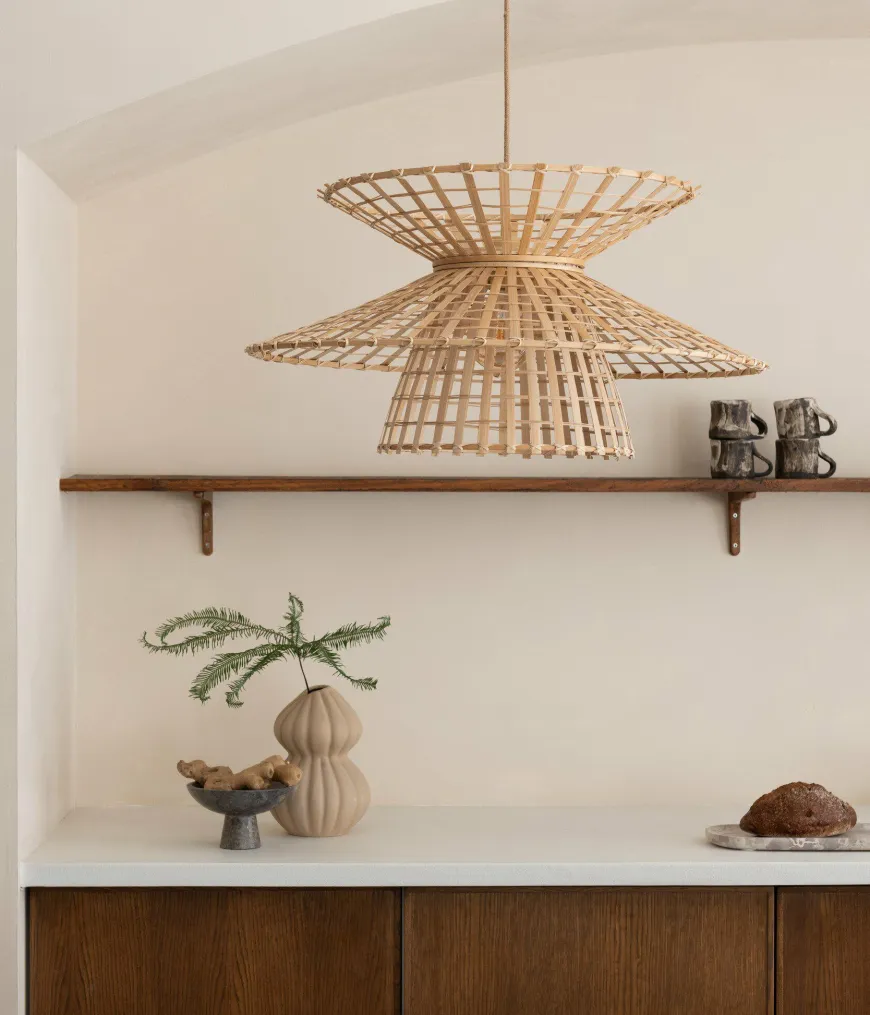 Good&Mojo Hanglamp Machu Picchu bamboe ø57xh.27cm naturel