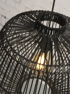 Good&Mojo Hanglamp Madagascar rotan dia.60xh.50cm zwart