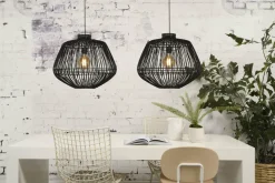 Good&Mojo Hanglamp Madagascar rotan dia.60xh.50cm zwart