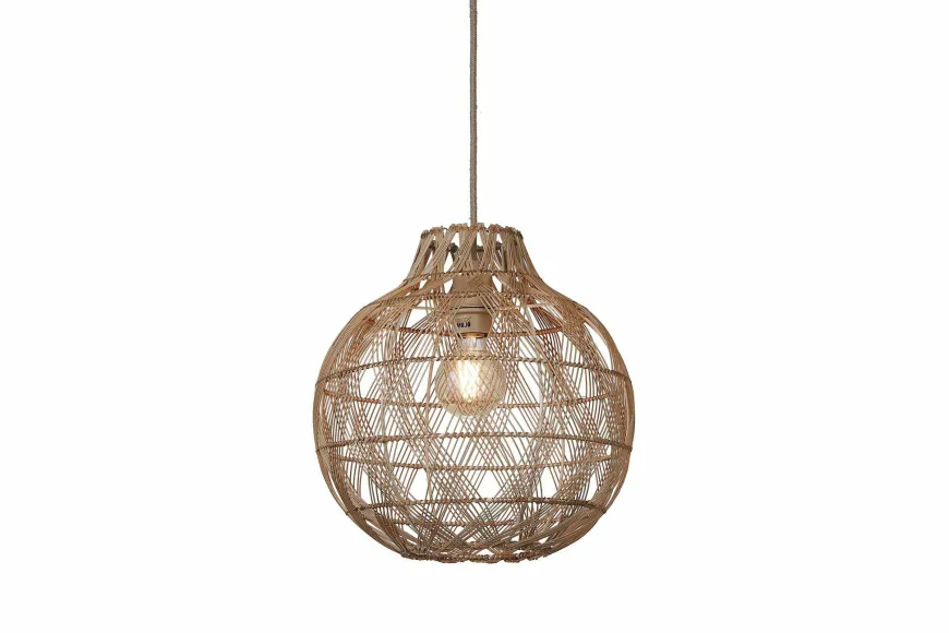 Good&Mojo Hanglamp Mendoza bamboe/kap ø35xh.35cm naturel. S