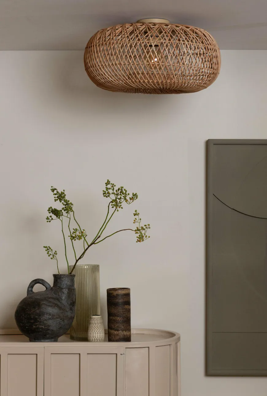Good&Mojo Plafondlamp Arizona bamboe ø50 naturel S