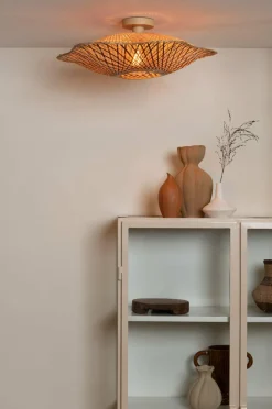 Good&Mojo Plafondlamp Madura bamboe ø60x15cm naturel bruin M