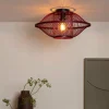 Good&Mojo Plafondlamp Maui bamboe burgundy S