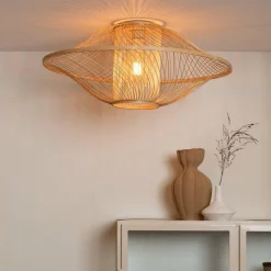 Good&Mojo Plafondlamp Maui bamboe ø70xh.30cm naturel L
