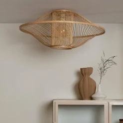 Good&Mojo Plafondlamp Maui bamboe ø70xh.30cm naturel L
