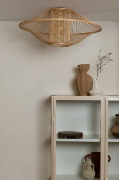 Good&Mojo Plafondlamp Maui bamboe ø70xh.30cm naturel L
