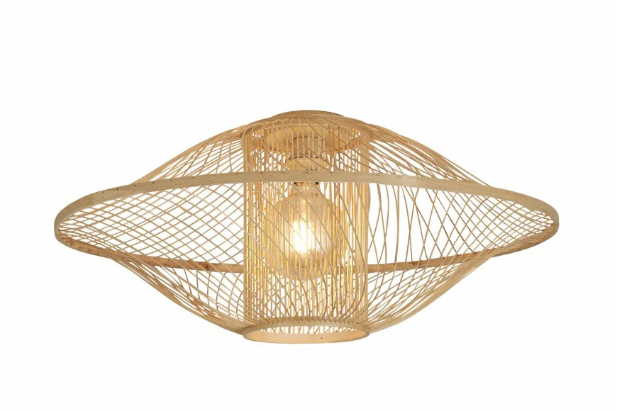 Good&Mojo Plafondlamp Maui bamboe ø70xh.30cm naturel L