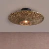 Good&Mojo Plafonniere Bali bamboe dia. 44 x 12 cm zwart/naturel S