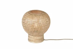 Good&Mojo Tafellamp Barbados bamboe/bol ø25xh.27cm naturel
