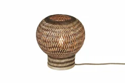 Good&Mojo Tafellamp Barbados bamboe/bol ø25xh.27cm naturel/bruin