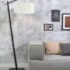 Good&Mojo Vloerlamp Andes bamboe zwart eco linnen wit