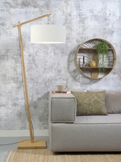 Good&Mojo Vloerlamp Andes bamboe eco linnen wit