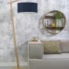 Good&Mojo Vloerlamp Andes bamboe eco linnen blue denim
