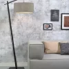 Good&Mojo Vloerlamp Andes bamboe zwart eco linnen donker