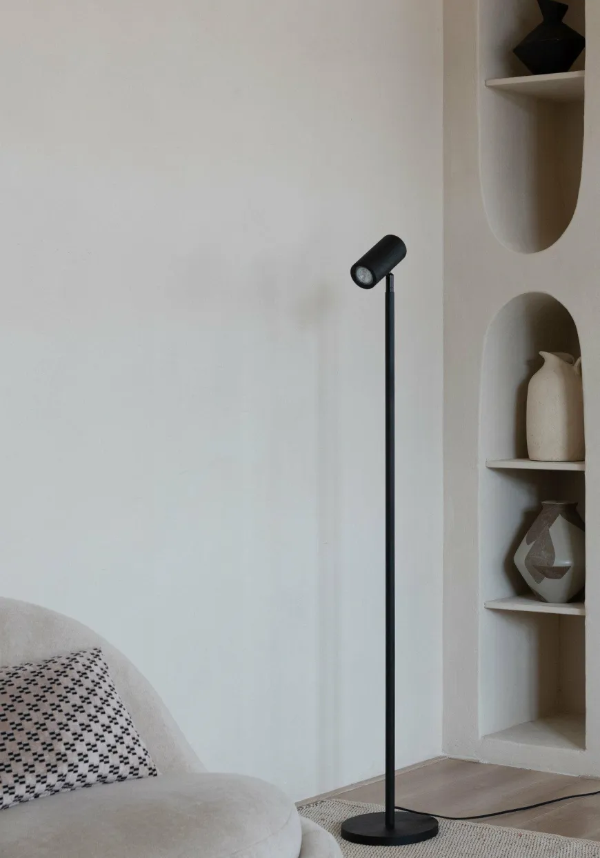 Good&Mojo Vloerlamp bamboe Java zwart