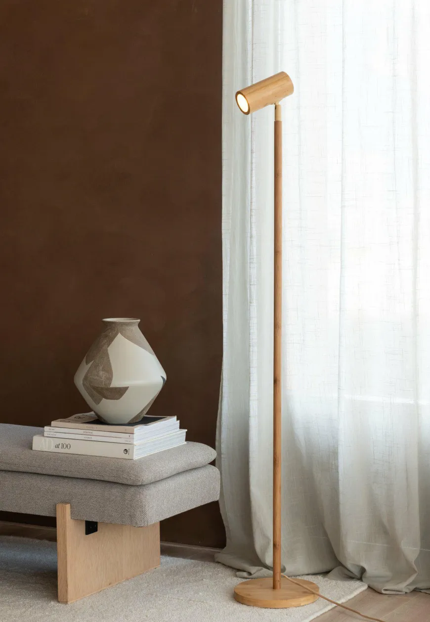Good&Mojo Vloerlamp bamboe Java naturel
