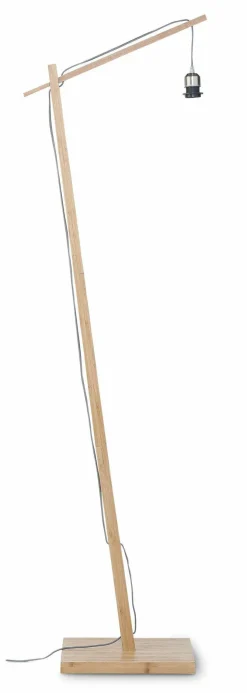 Good&Mojo Vloerlamp Bromo bamboe S naturel – kap Ø 40 naturel