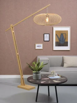 Good&Mojo Vloerlamp Cango bamboe naturel L 207cm kap Ø 60 naturel
