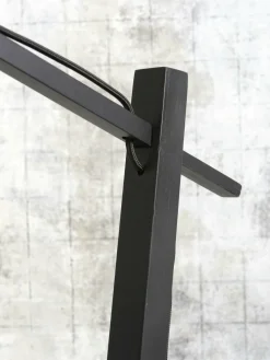Good&Mojo Vloerlamp Cango bamboe zwart S 176 cm kap Ø 60 naturel