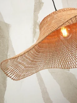 Good&Mojo Vloerlamp Ibiza L white met naturel kap