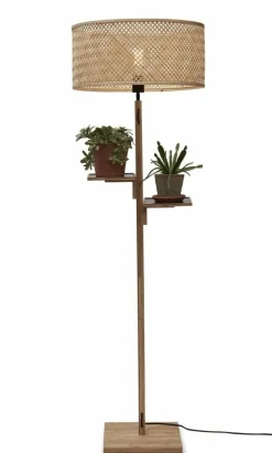 Good&Mojo Vloerlamp Java bamboe met plankjes