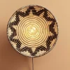 Good&Mojo Wandlamp Andros dia. 45cm zwart/naturel