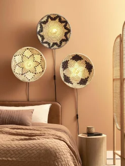 Good&Mojo Wandlamp Andros dia. 45cm zwart/naturel