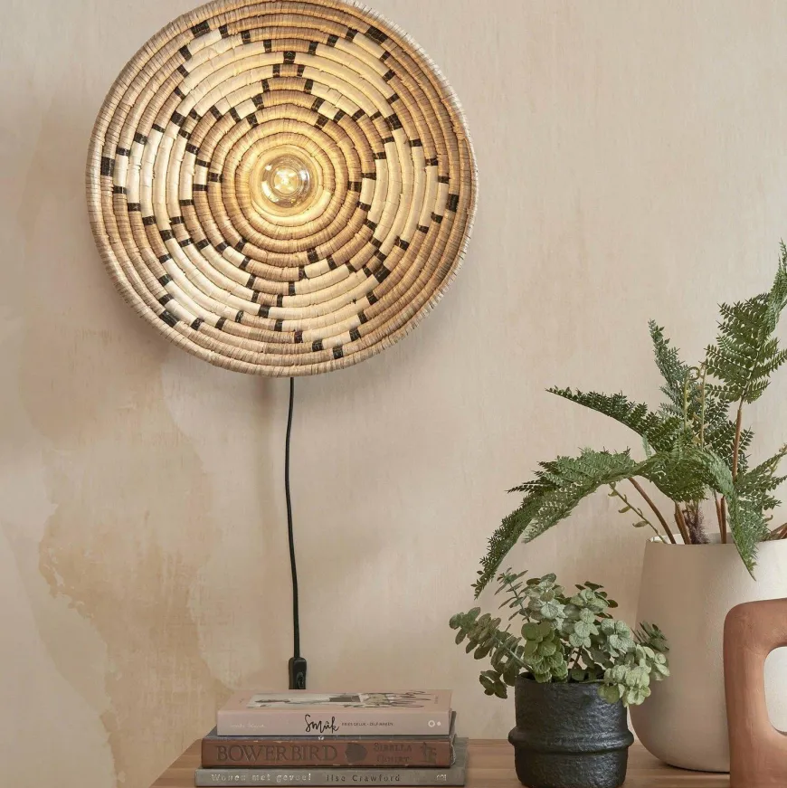Good&Mojo Wandlamp Andros dia. 45cm naturel/wit