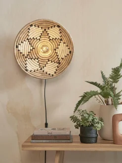 Good&Mojo Wandlamp Andros dia. 45cm naturel/wit