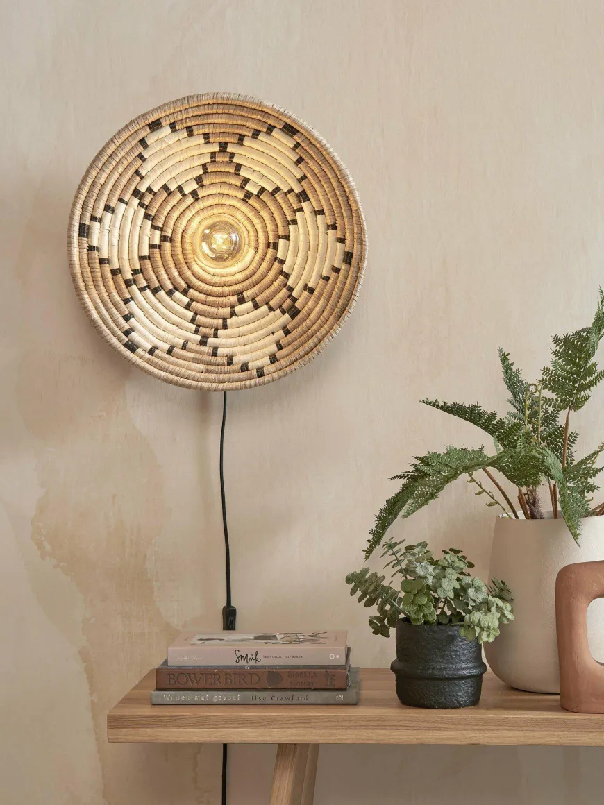 Good&Mojo Wandlamp Andros dia. 45cm naturel/wit