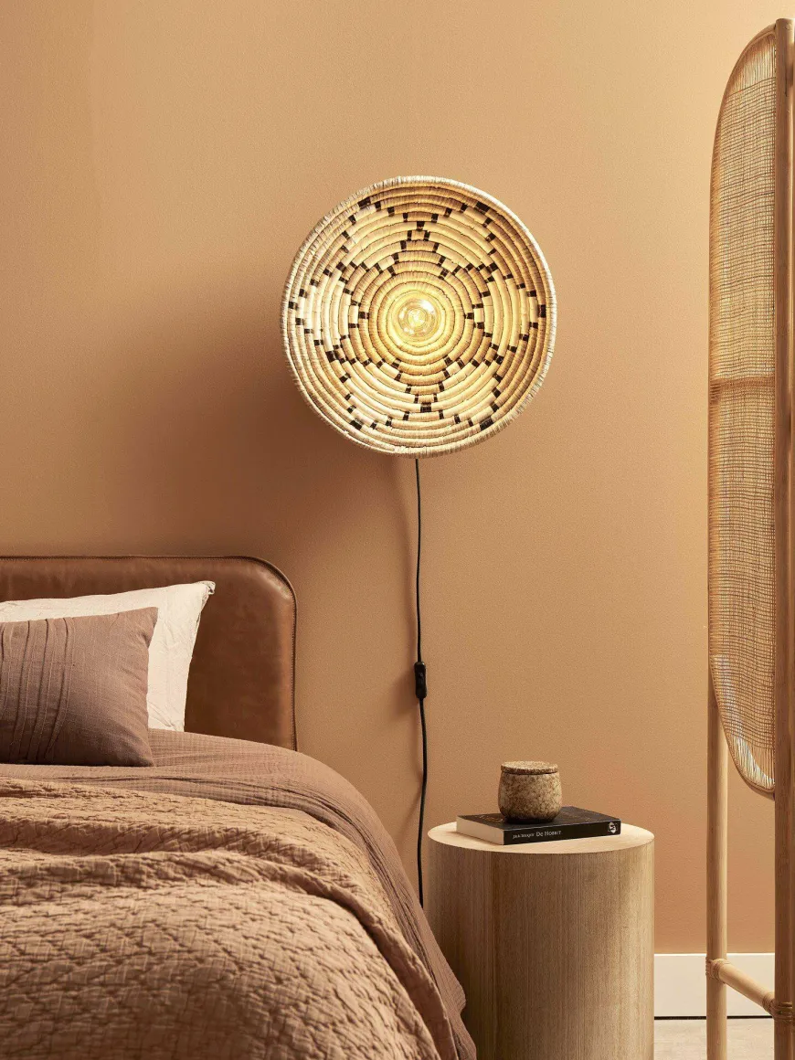 Good&Mojo Wandlamp Andros dia. 45cm naturel/wit