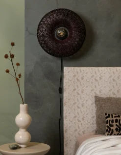 Good&Mojo Wandlamp Arizona bamboe ø50x23cm burgundy S