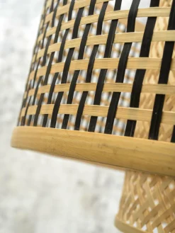 Good&Mojo Wandlamp Bhutan bamboe naturel Ø 50 zwart naturel L