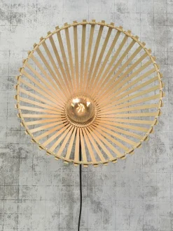 Good&Mojo Wandlamp Bromo bamboe asymm. Ø 50 naturel M