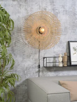 Good&Mojo Wandlamp Bromo bamboe Ø 60 naturel L
