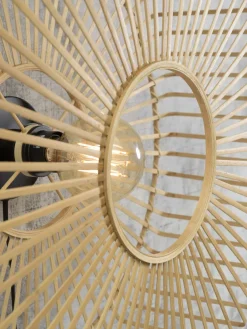 Good&Mojo Wandlamp Bromo bamboe Ø 60 naturel L